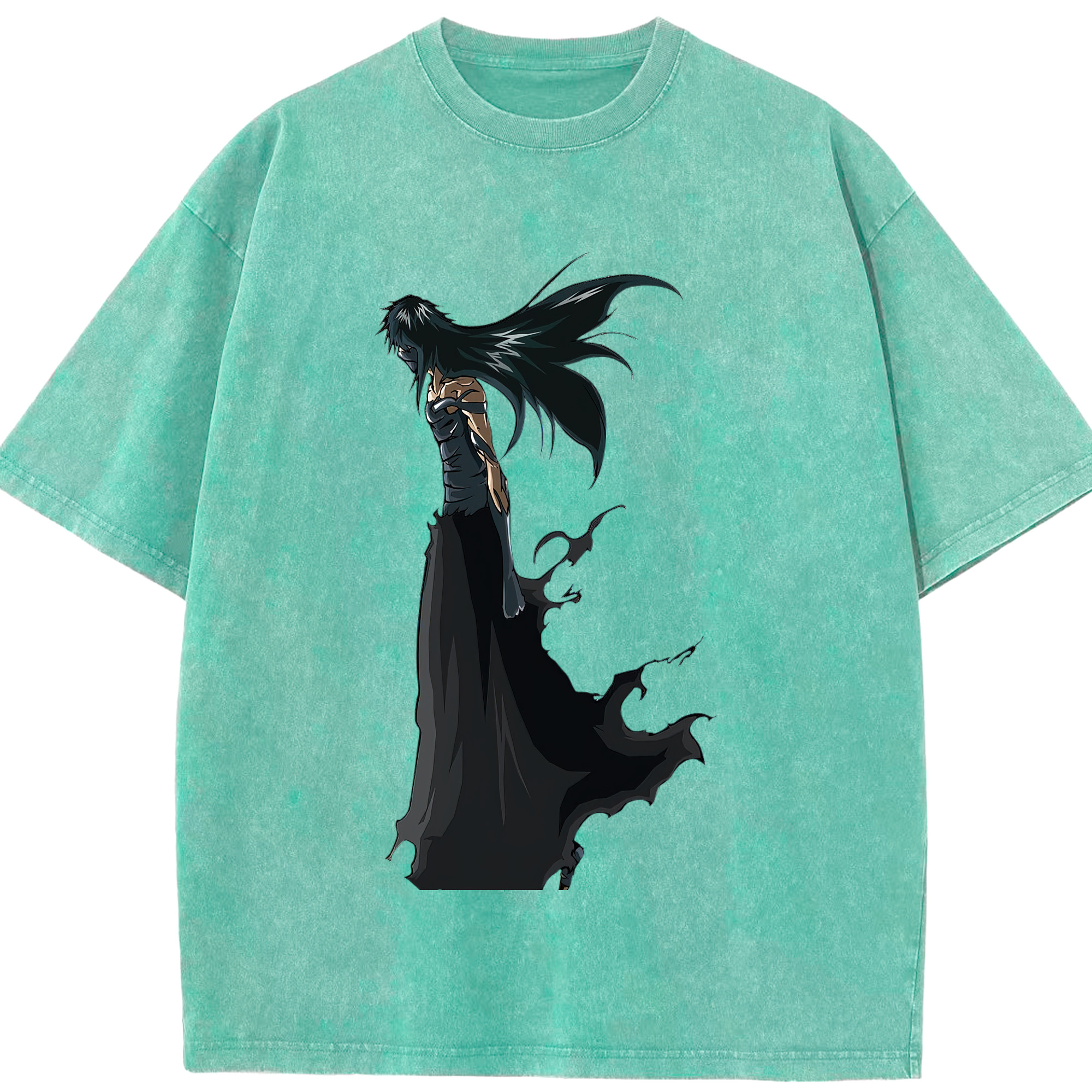 （画像用） ブリーチ 黒崎一護（くろさき いちご）BLEACH Kurosaki Ichigo 綿100% ヴィンテージ風 半袖Tシャツ（フロントプリント）